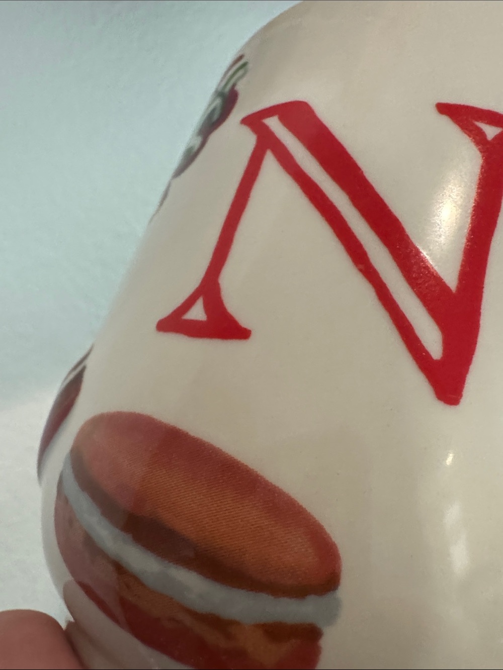 Holifaye stoneware ceramic mug * Christmas monogram N letter N - Picture 5 of 9